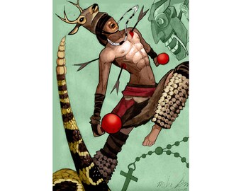 Aztec Dancer Art Etsy
