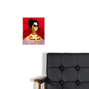10x8" Framed Photo Art Prints of my Original Mexican Art  of Dias De Los Muertos La Catrina by Mikekimart