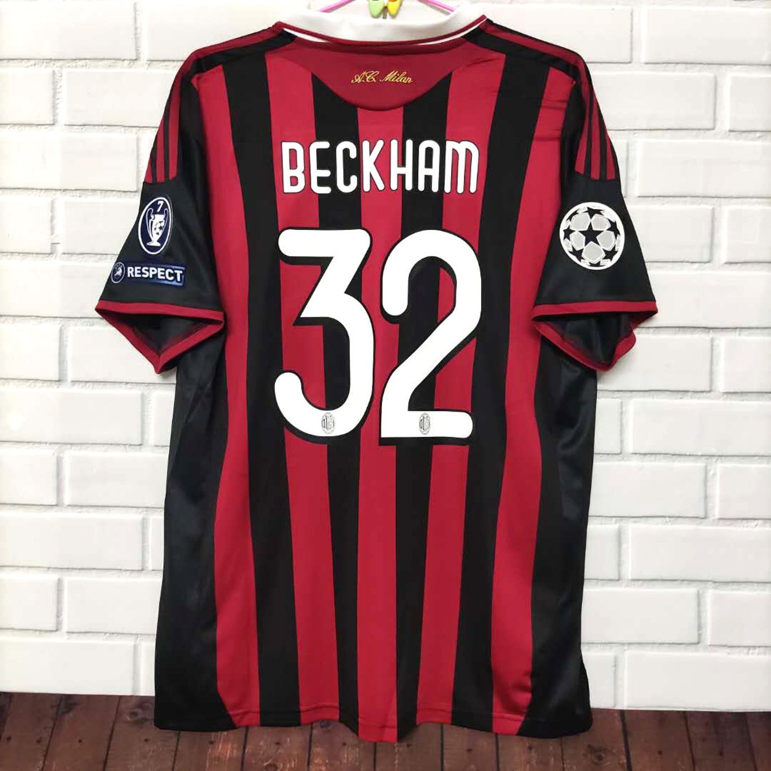 Vintage Men's 20092010 Ac Milan 32 Beckham Soccer Jersey Etsy