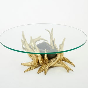 Signed Richard Faure bronze sculpture-amethyst table 1970s