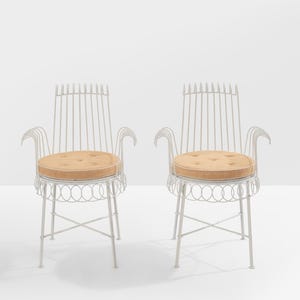 Mathieu Mategot pair of Cap d’Ail chairs 1950s