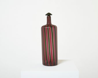 Gio Ponti Paolo Venini Murano glass bottle Morandiana series 1982