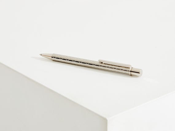 Cartier Must II Ballpoint Pen Silver Plated and Palladium