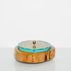 Pietro Chiesa for Fontana Arte satinwood glass box 1940 image 2