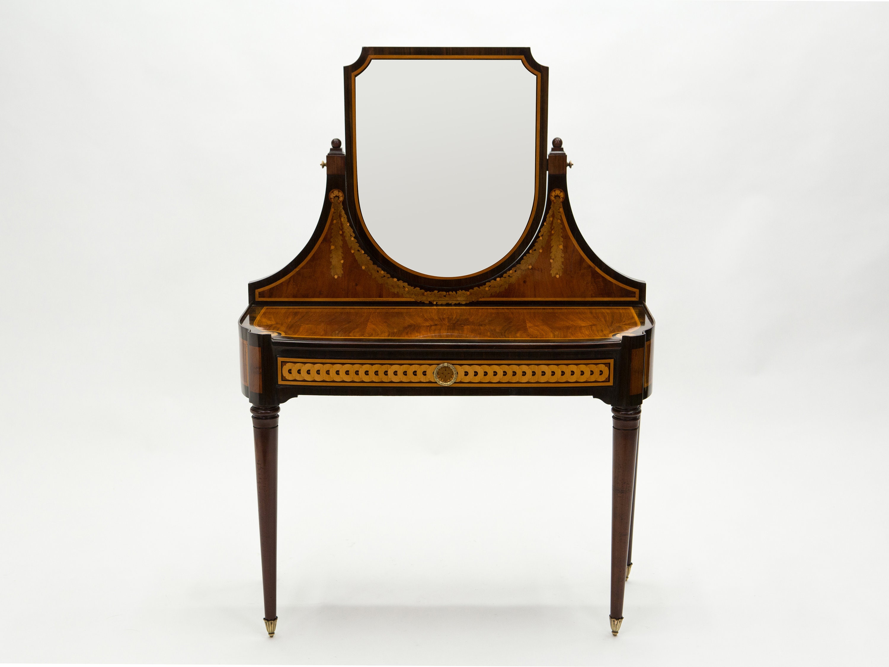 French Art Deco Marquetry Vanity Attr. Maurice Dufrene Early 1920S