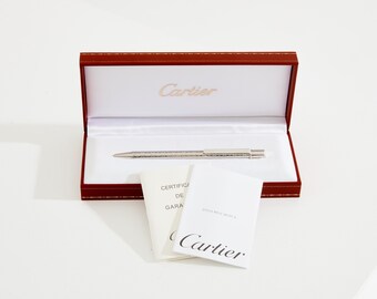Cartier Must II Ballpoint Pen Silver Plated and Palladium 1980s - Etsy