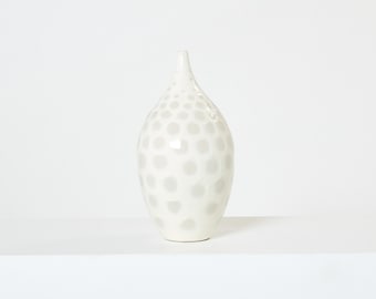 Large off white crackle glaze ceramic vase by Habitat 1980s