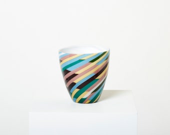 Laura de Santillana for Venini blown glass Klee vase 1984