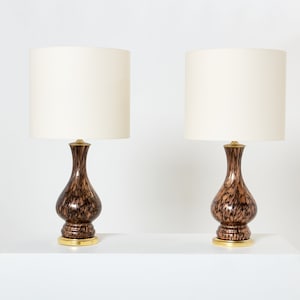 Vincenzo Nason Avventurina Murano glass table lamps 1960s