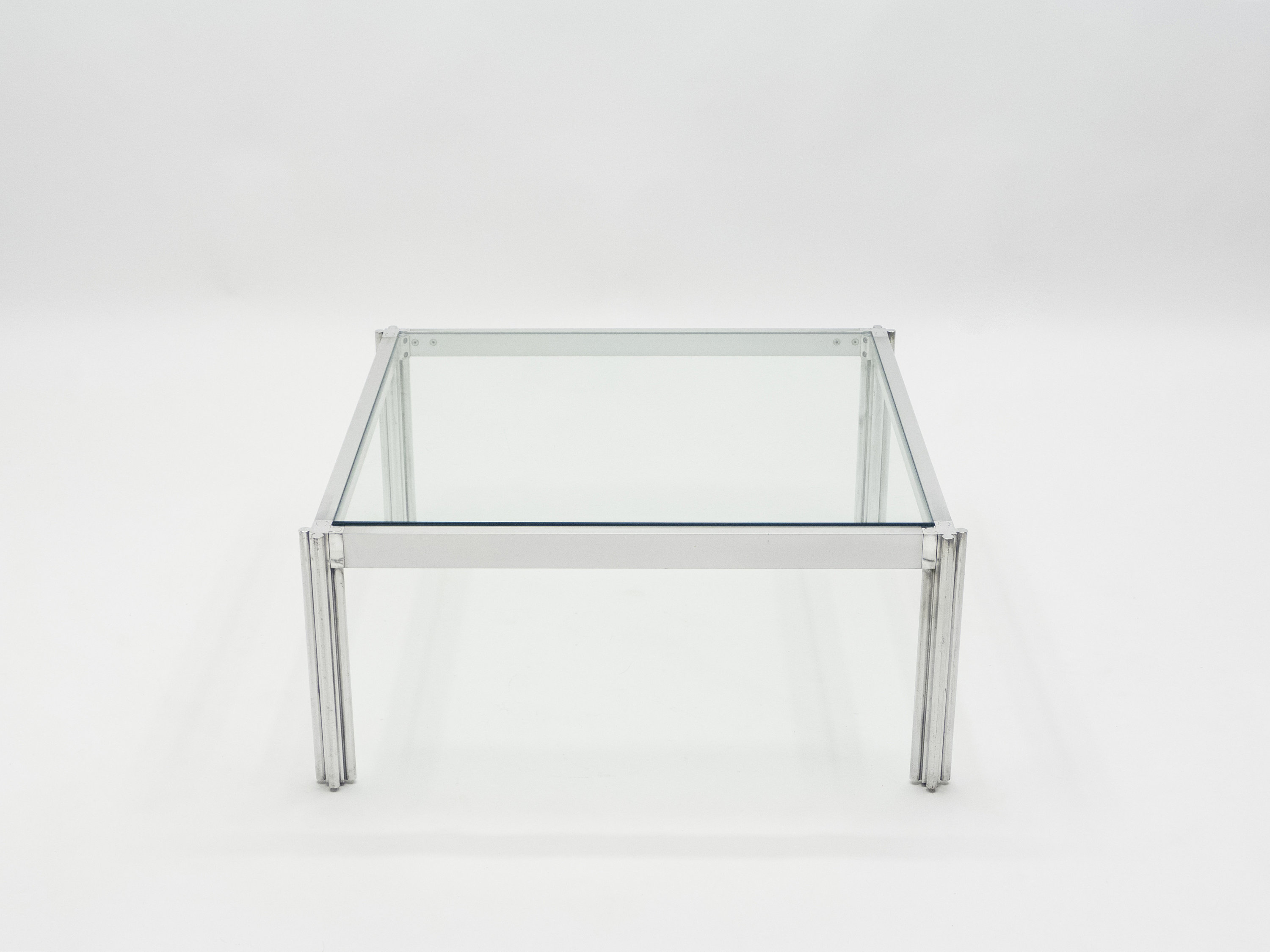 Chrome Aluminium George Ciancimino Square Coffee Table 1975