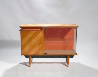 Mid-century french modernist cabinet vaisselier 1950s