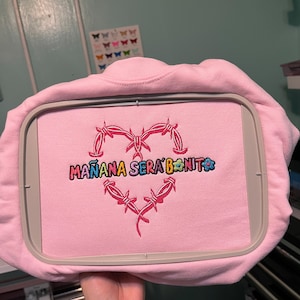 Karol g inspired embroidered sweatshirt. (Adults)