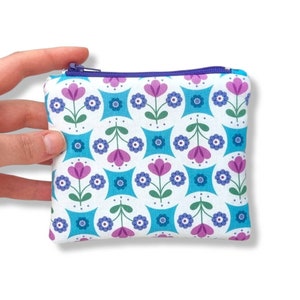 Monedero de monedas, Monedero de monedas florales, Monedero de flores lindo, Mini bolso, Monedero de monedas, Monedero de monedas de tela