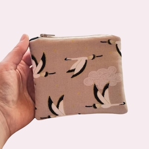 Porta-moedas, Bolsa Oriental, Bolsa Bege, Bolsa Cegonhas, Mini Bolsa, Carteira de Moedas