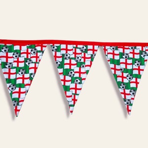 Reversible Football Bunting, Fabric Footy Bunting, World Cup Bunting, England Flag Bunting