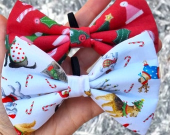 Christmas Dog/ Cat Bow Tie, Dog Bow, Dog Bow Tie, Christmas Dog Bow, Pet Neckwear