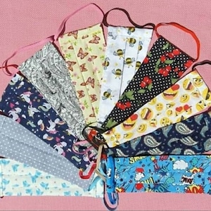 ADULTS, TEENS, CHILDRENS. Pleated Face Masks, 2 Layers, Filter Pocket, Adjustable Elastic Straps, Reusable And Washable.