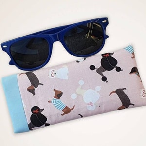Padded Dogs Glasses Case, Adult Sun Glasses Case, Eye Glass Case, Foam Glasses Case,  Spectacles Case, Fabric Glasses Case,  Glasses Case