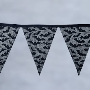 Double Sided Halloween Bunting, Bat Bunting, Spooky Bunting
