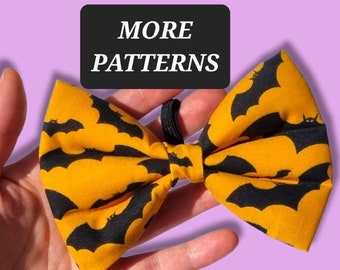 Halloween Dog/ Cat Bow, Halloween Bats Dog Bow, Dog Bow Tie, Pet Neckwear