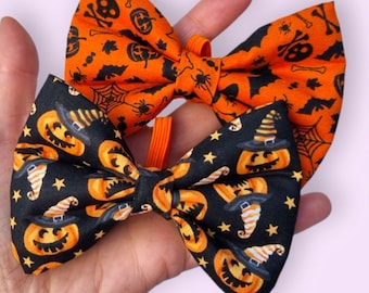 Halloween Dog/ Cat Bow, Halloween Bats Dog Bow, Dog Bow Tie, Pet Neckwear