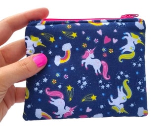 Monedero de monedas, Bolso de unicornio, Bolso de niñas, Monedero de monedas pequeñas