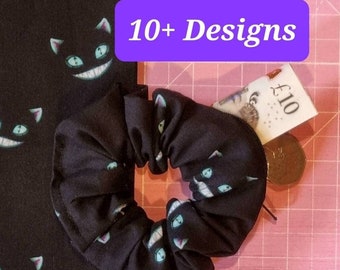 HALLOWEEN Stash Scrunchies, 100% Cotton Stash Scrunchies, Cotton Scrunchies, Zipper Scrunchies,Zip Hair Scrunchie, Scrunchie Purse, Cat