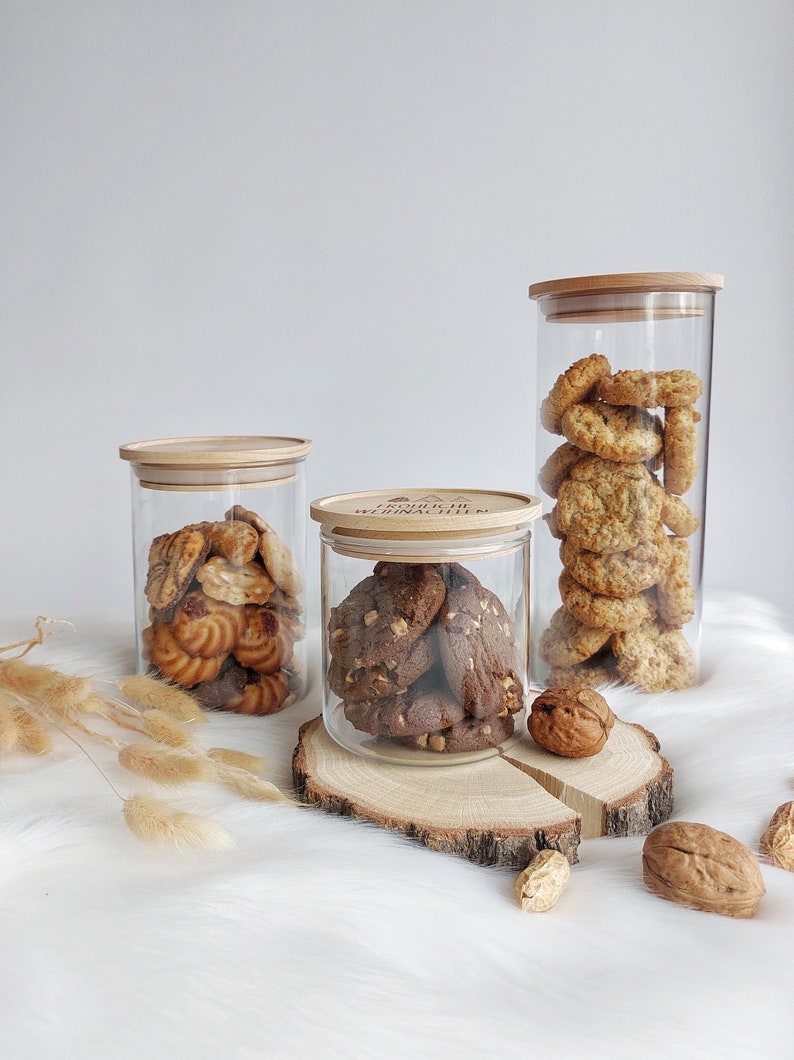 Vorratsglas Aus der Weihnachtsbäckerei Holzdeckel personalisiert mit Wunschname Weihnachtsdeko Weihnachtsgeschenk Plätzchen image 6