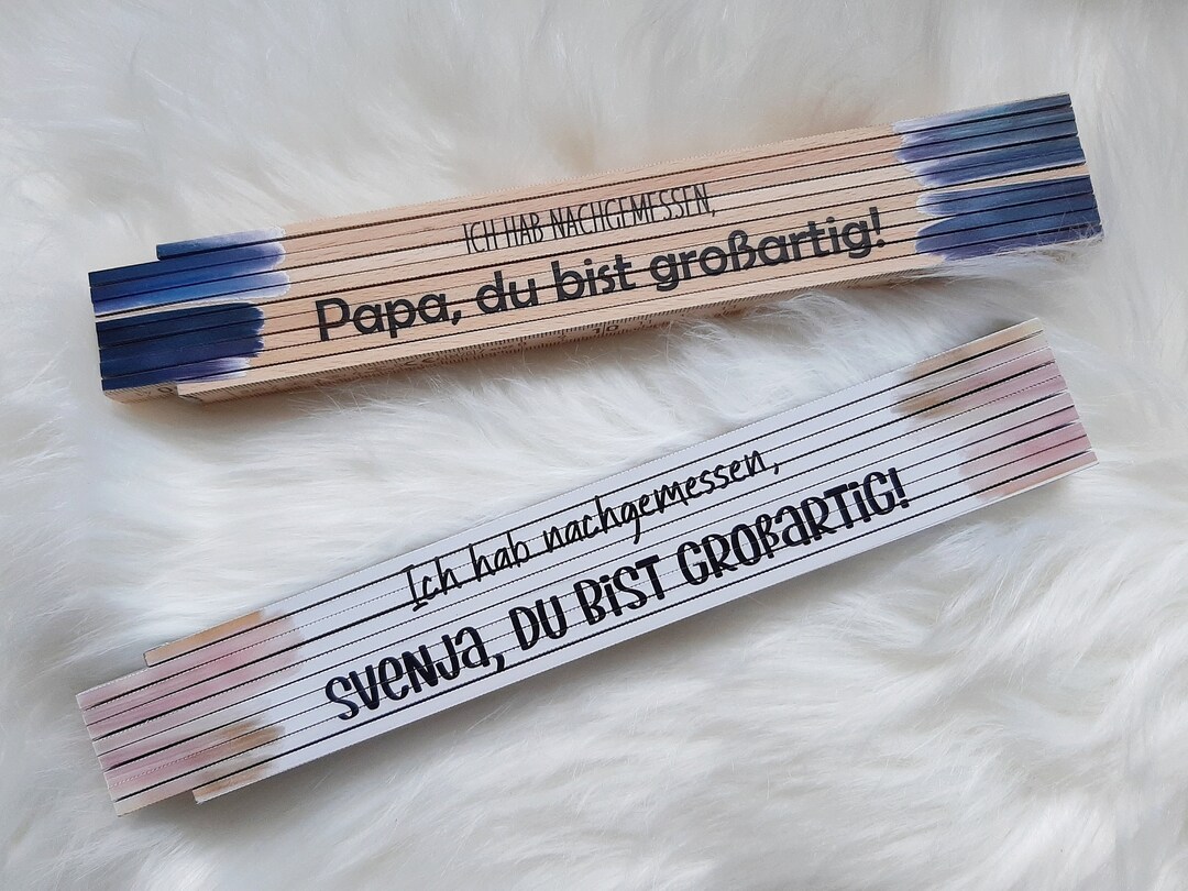 Zollstock Vatertag Geschenk - Personalisiert Mit Spruch Für Heimwerker