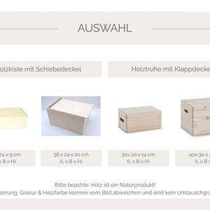 Tauf & Kommunion in 4 verschiedene Formen als Kiste (36x24x9cm oder 36x24x20cm) oder als Truhe 30x20x14cm oder 40x30x20cm)