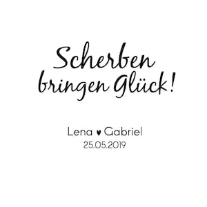 Bilderrahmen Weiß mit Schriftzug Personalisierbar Polterabend