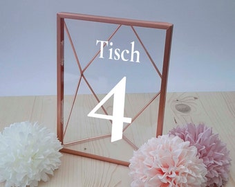 Tisch + Nummern für den Hochzeit Tisch Aufkleber Set verschiedene Schriftarten - Nummerierung für Tische - Vinyl Aufkleber Tisch mit Zahl