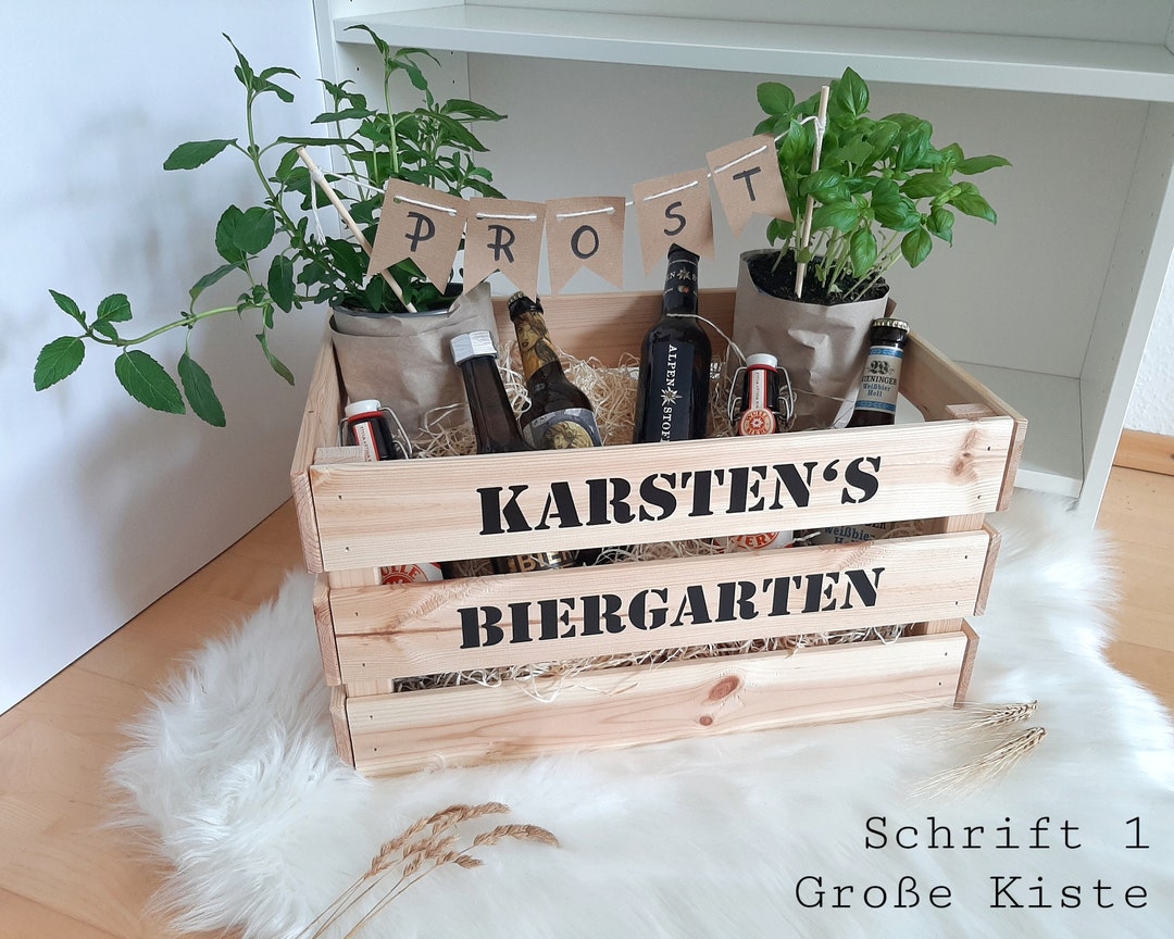 Biergarten / Kräutergarten mit Namen, personalisierte Aufkleber oder