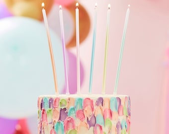 Kuchenkerzen Groß und Bunt für Geburtstag