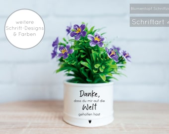 Flower pot World "Thank you for helping me to the world" Stickers only! Midwife - Obstetrics Gift, Thank You for Obstetricians