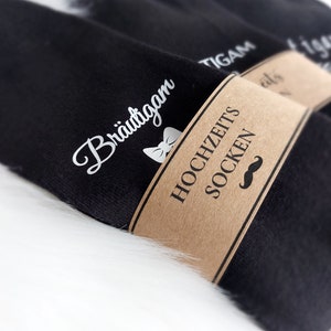 Bräutigam Socken mit Geschenkbox Für meinen Bräutigam gegen kalte Füße Hochzeitssocken Box mit Personalisierung Herrensocken Anzug imagen 3