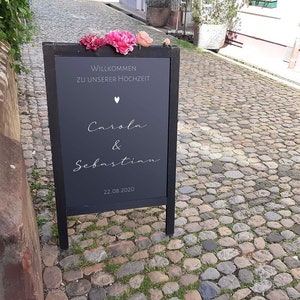 Willkommensschild für Hochzeit - Aufkleber - verschiedene Schriftzüge / Motive - individuell & personalisiert