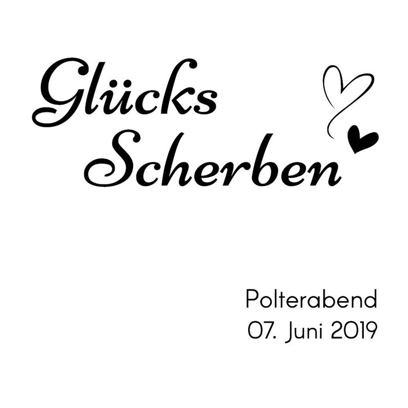 Polterabend Scherben für Bilderrahmen nur Aufkleber Unsere Etsy.de