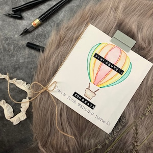 Hochzeitskarte Heißluftballon