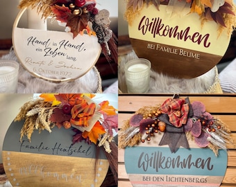 Autumn Decoration Door Sign Autumn Gift Wedding Birthday Doorsign Family