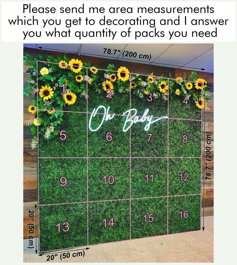 Baby Shower Backdrop Greenery Hedge Wall Backdrop Baby Etsy