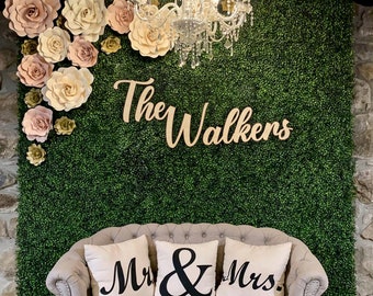 Custom last name sign for wedding, Custom last name wood sign, Wedding wooden sign, Last name wood sign outdoor, Wood sign backdrop