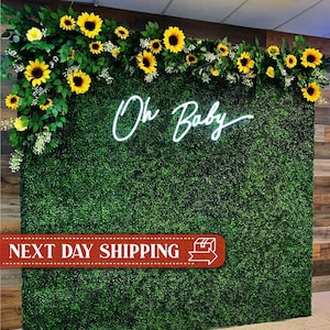 Baby shower backdrop greenery, Hedge wall backdrop, baby shower photo backdrop, Grass wall backdrop, Grass wall decor, Plant backdrop