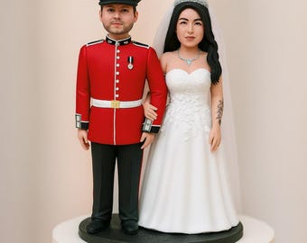 Adorno para tarta de boda personalizado, figura de pareja personalizada, figura de novio y novia, regalo único para tarta de boda, cabezón personalizado