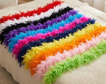 Feather Boa Scarf, Turkey Feather Boas, Bridal Feather Wrap, Bachelorette Party Accessories, Burlesque Costume