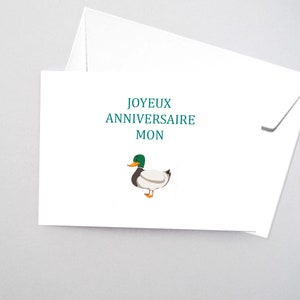 Carte anniversaire "Mon canard".