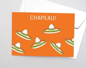 Carte félicitations "Chapeau!".