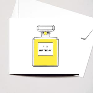 Carte anniversaire personnalisable "Le parfum".