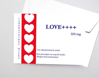 Carte "Love +++".
