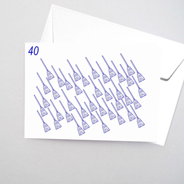 Carte anniversaire personnalisable "40 balais".